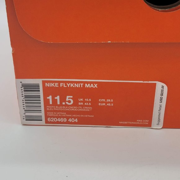 NIKE FLYKNIT MAX (AIR MAX). SIZE 11.5. WORN, BUT WITH ORIGINAL BOX. - Picture 2 of 14